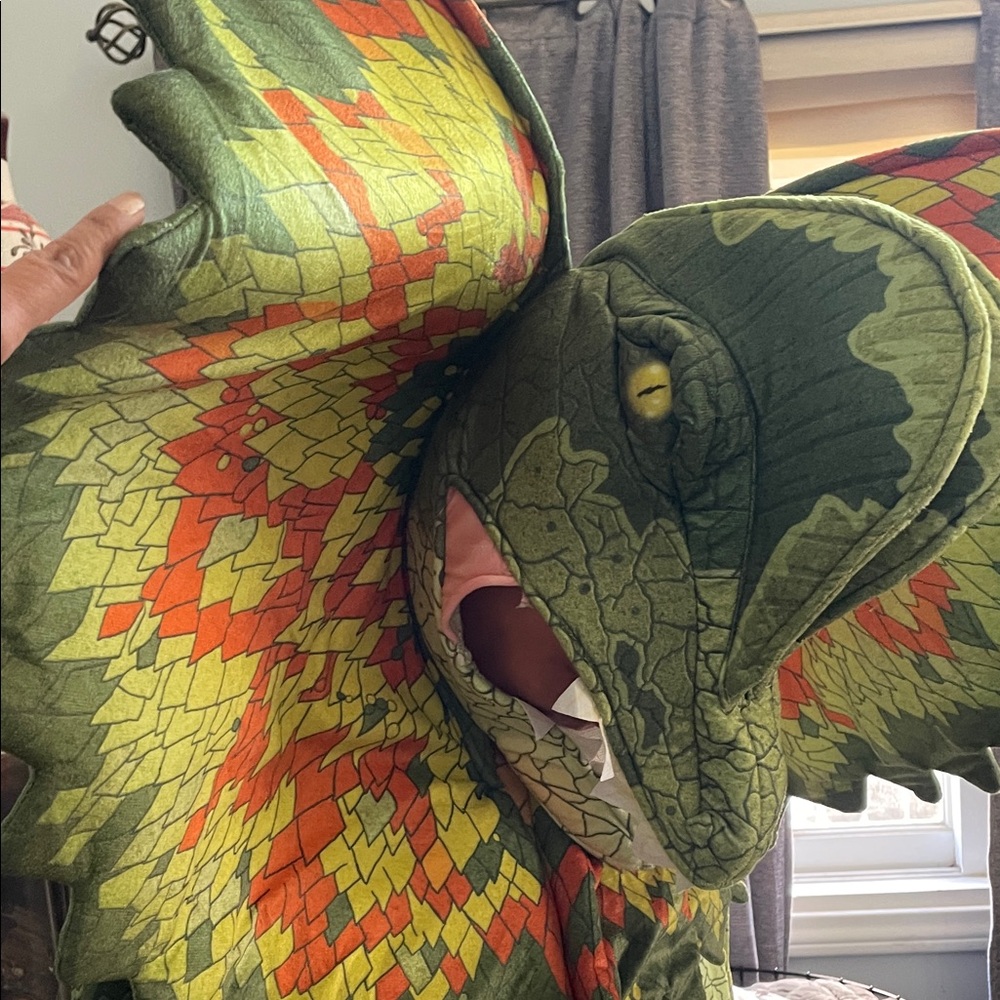 Dilophosaurus Costume Jurassic Park XL Halloween Dinosaur - Picture 6 of 16